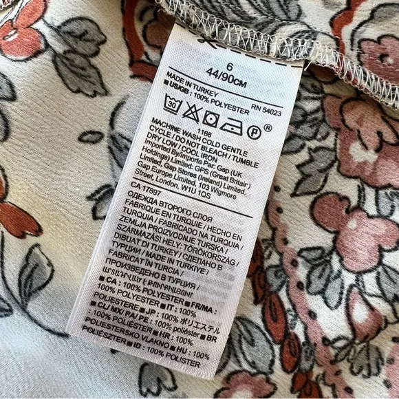 Banana Republic Paisley &amp; Floral Printed Kerchief Hem Dress US6 $159