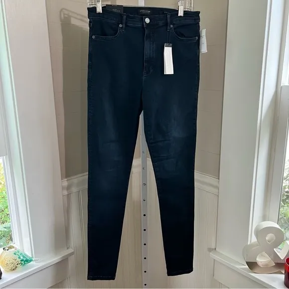 BANANA Republic Premium Denim NWT Devon 31L Ankle High Rise Legging Skinny Dark