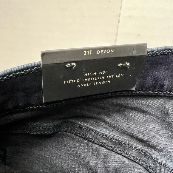 BANANA Republic Premium Denim NWT Devon 31L Ankle High Rise Legging Skinny Dark