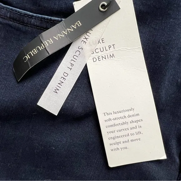 BANANA Republic Premium Denim NWT Devon 31L Ankle High Rise Legging Skinny Dark
