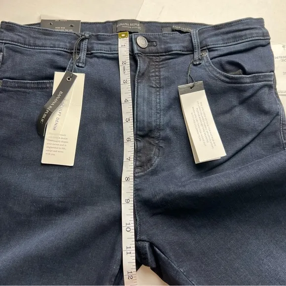 BANANA Republic Premium Denim NWT Devon 31L Ankle High Rise Legging Skinny Dark