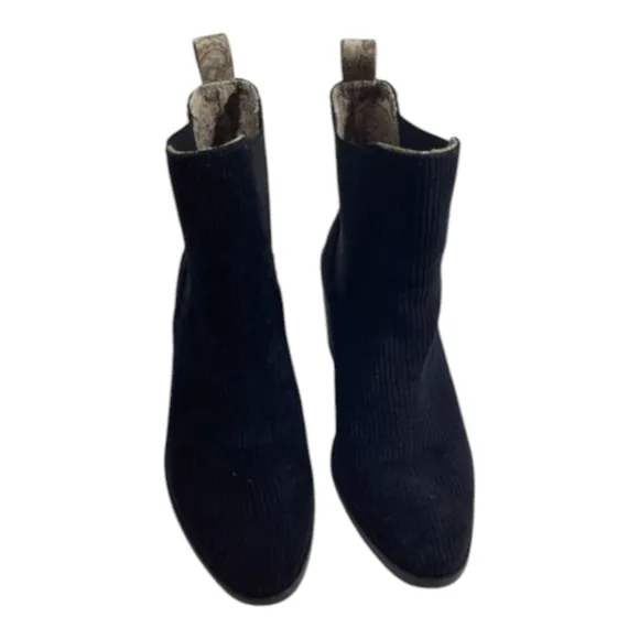 BAND OF GYPSIES Shadow Ankle Boots‎ Boho Black Corduroy Booties Women's Size 8