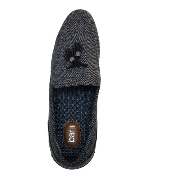 BAR III Men's Casual Shoes Kingston Textile  Slip On Loafers 13M Grey Tw…