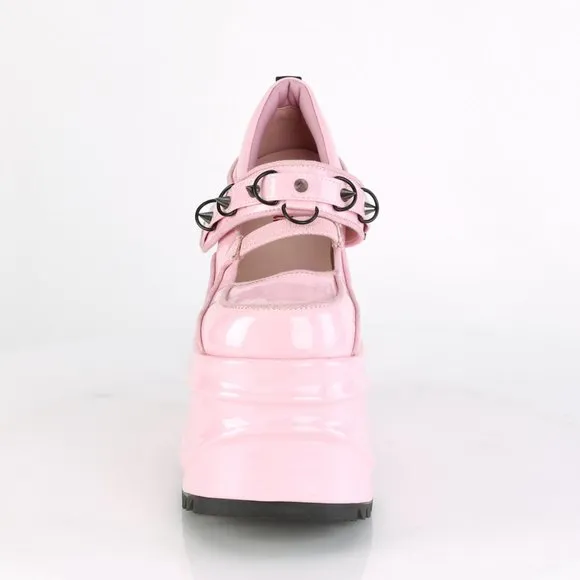 Barbiecore Barbie Platform Studded Mary Janes Wedge Shoes
