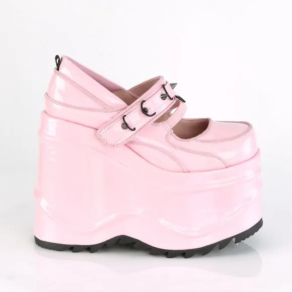 Barbiecore Barbie Platform Studded Mary Janes Wedge Shoes