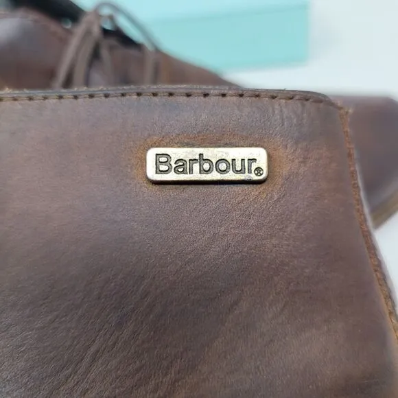 Barbour Readhead Redhead Waxy Leather Chukka Boots Men's Brown US Size 11.5