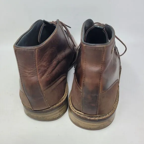 Barbour Readhead Redhead Waxy Leather Chukka Boots Men's Brown US Size 11.5