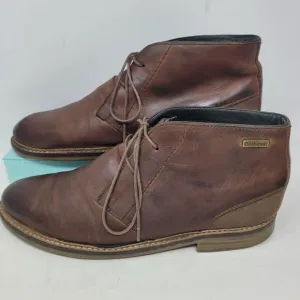 Barbour Readhead Redhead Waxy Leather Chukka Boots Men's Brown US Size 11.5