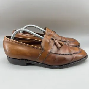 Barker Custom Grade Tassel Loafers Men Size 10 11 US Brown Leather Slip On Shoes