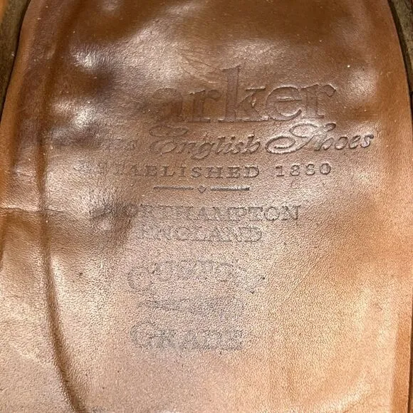 Barker Custom Grade Tassel Loafers Men Size 10 11 US Brown Leather Slip On Shoes
