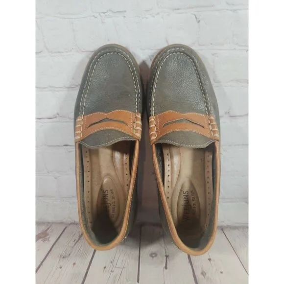 BASS Weejuns Slip-on Casual  2-Tone Leather Loafers Mens Size 7