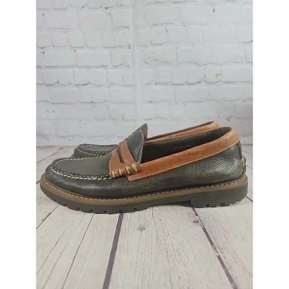 BASS Weejuns Slip-on Casual  2-Tone Leather Loafers Mens Size 7