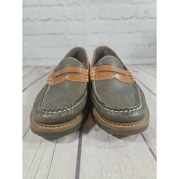 BASS Weejuns Slip-on Casual  2-Tone Leather Loafers Mens Size 7