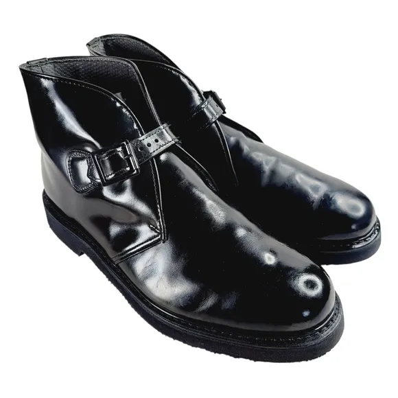 Bates Lites Men's Black Buckle Chukka Boots Size 14 Work Boot made in the USA