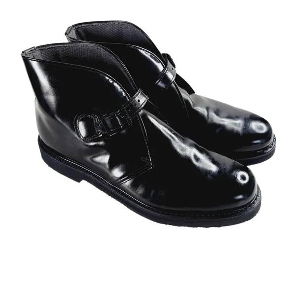 Bates Lites Men's Black Buckle Chukka Boots Size 14 Work Boot made in the USA