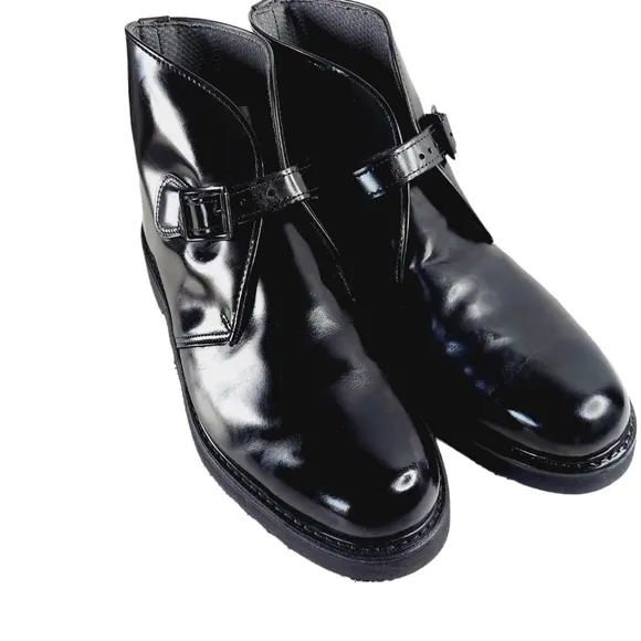 Bates Lites Men's Black Buckle Chukka Boots Size 14 Work Boot made in the USA