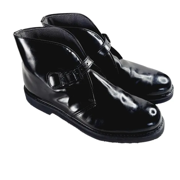Bates Lites Men's Black Buckle Chukka Boots Size 14 Work Boot made in the USA
