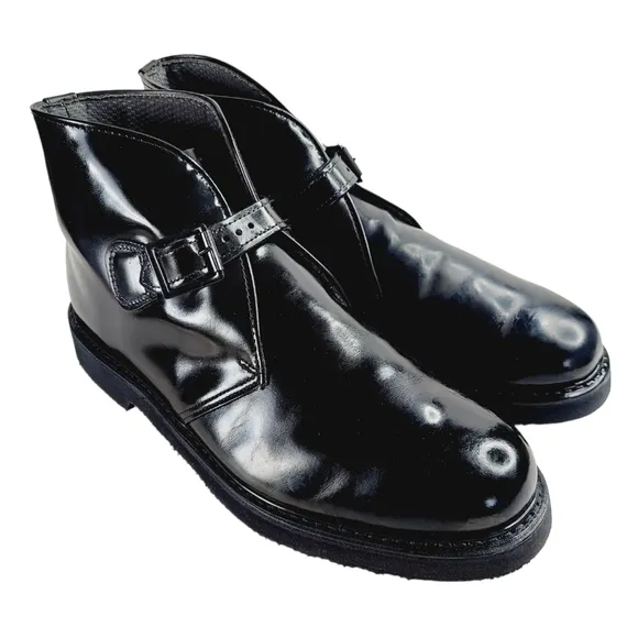 Bates Lites Men's Black Buckle Chukka Boots Size 14 Work Boot made in the USA