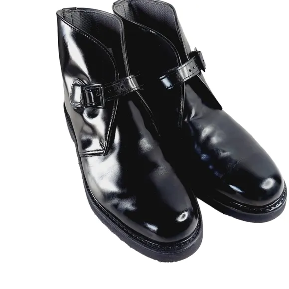 Bates Lites Men's Black Buckle Chukka Boots Size 14 Work Boot made in the USA