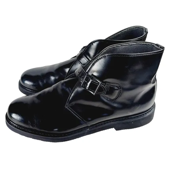 Bates Lites Men's Black Buckle Chukka Boots Size 14 Work Boot made in the USA