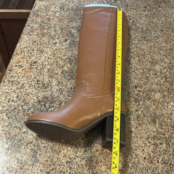 BC Footwear Free People Tall Pull On Vegan Leather Boots Cognac Womens Size 6