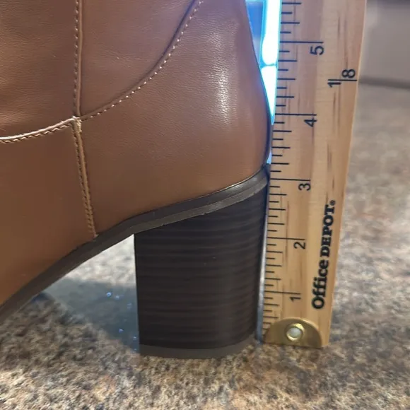 BC Footwear Free People Tall Pull On Vegan Leather Boots Cognac Womens Size 6