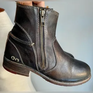 Bed Stu Eiffel Women’s 6 Bed Stu Eiffel Black Leather Zip Up Heeled Boots