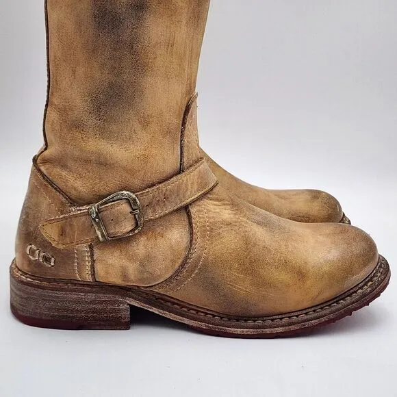Bed Stu Free People Clover Tall Rustic Brown Leather Boots Size 7‎  Distressed