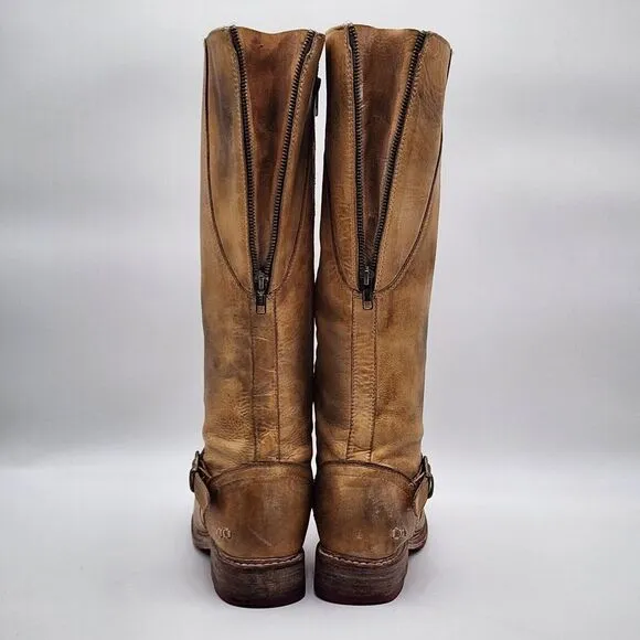 Bed Stu Free People Clover Tall Rustic Brown Leather Boots Size 7‎  Distressed