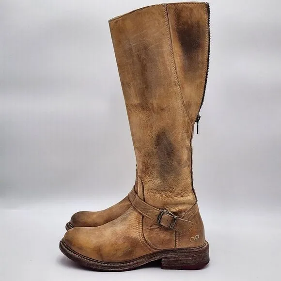 Bed Stu Free People Clover Tall Rustic Brown Leather Boots Size 7‎  Distressed
