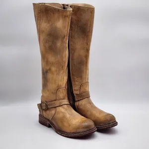 Bed Stu Free People Clover Tall Rustic Brown Leather Boots Size 7‎  Distressed