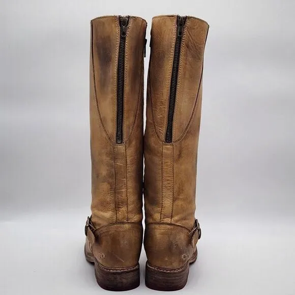 Bed Stu Free People Clover Tall Rustic Brown Leather Boots Size 7‎  Distressed