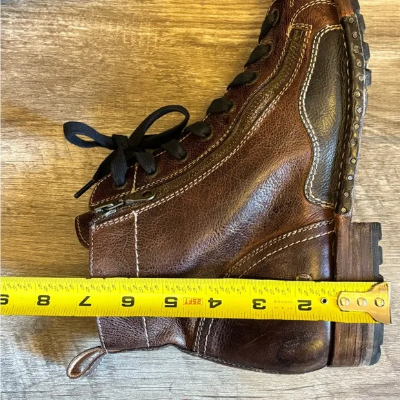Bed Stu Old Bowen Mens Brown Leather Lace Up Combat Casual Dress Boots