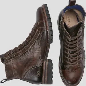 Bed Stu Old Bowen Mens Brown Leather Lace Up Combat Casual Dress Boots