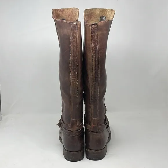 Bed Stu tall Bristol Rustic Teak leather boots Size 8.5 EUC