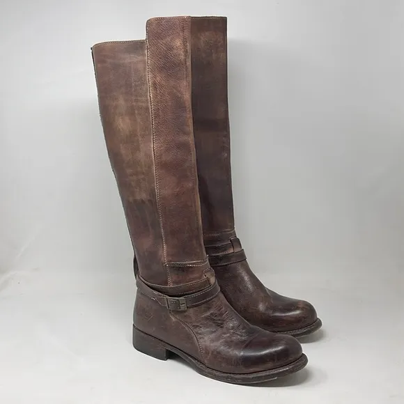 Bed Stu tall Bristol Rustic Teak leather boots Size 8.5 EUC
