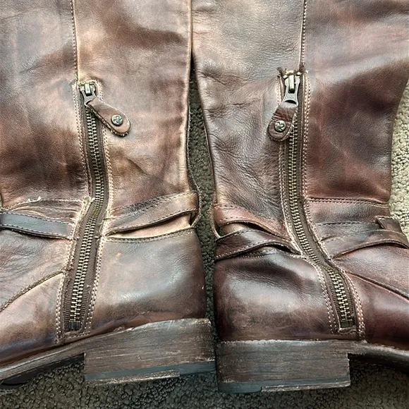 Bed Stu tall Bristol Rustic Teak leather boots Size 8.5 EUC