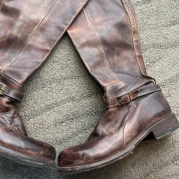 Bed Stu tall Bristol Rustic Teak leather boots Size 8.5 EUC