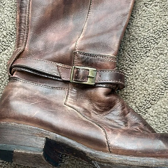 Bed Stu tall Bristol Rustic Teak leather boots Size 8.5 EUC