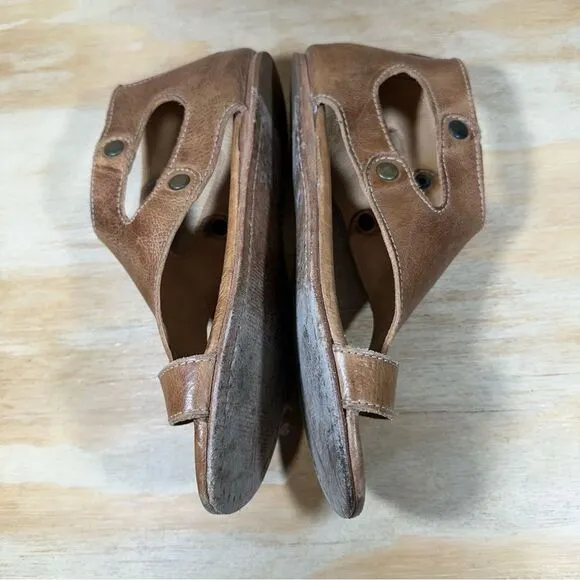 Bed Stu Soto Brown Leather Sandals Women’s Size 8