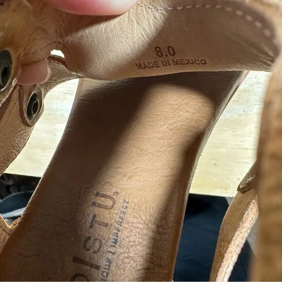 Bed Stu Soto Brown Leather Sandals Women’s Size 8
