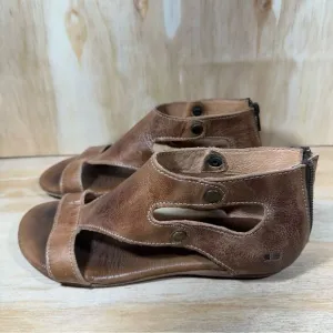 Bed Stu Soto Brown Leather Sandals Women’s Size 8