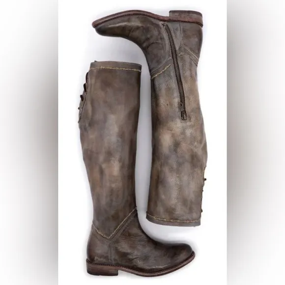 BEDSTU Manchester Taupe Rustic Mason Tall Boots Wmn Sz 7