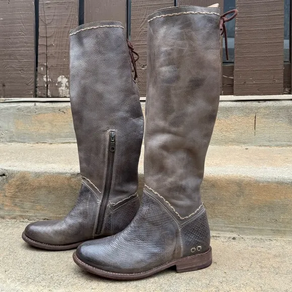 BEDSTU Manchester Taupe Rustic Mason Tall Boots Wmn Sz 7
