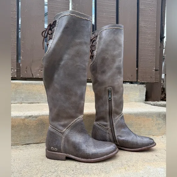 BEDSTU Manchester Taupe Rustic Mason Tall Boots Wmn Sz 7
