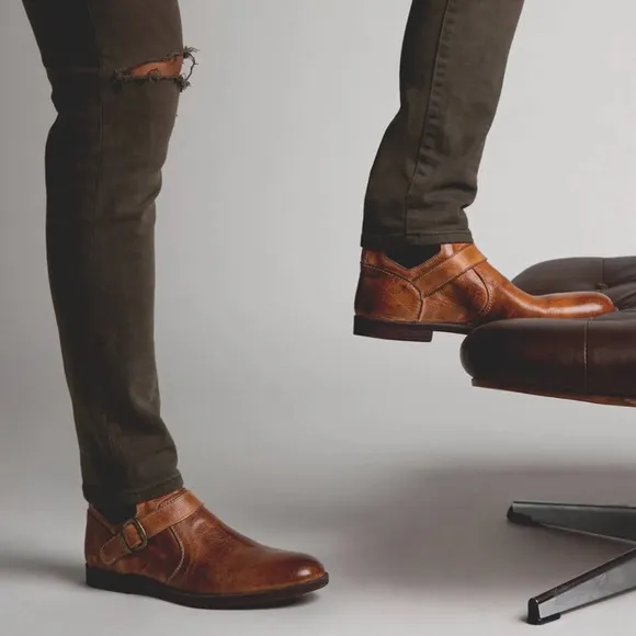 🔥🔥🔥Bed|Stu Michelangelo Chelsea Leather Boot🔥🔥🔥- MS20