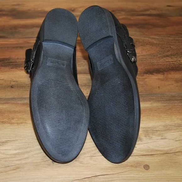 Bella Vita Ronan Black Buckle Ankle Boots Size 8.5WW NWT