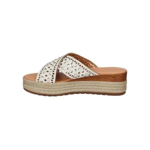 BELLA VITA Womens White 1&quot; Platform Exa-italy Wedge Slip On Espadrille Shoes 8 M