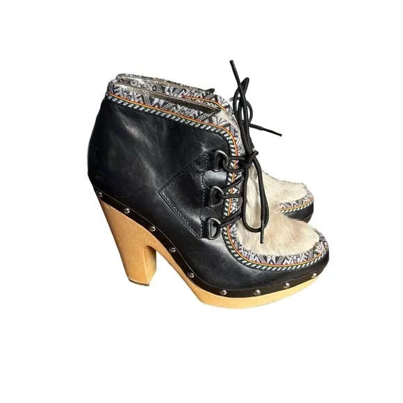 Belle by Sigerson Morrison fur ankle boot Size 8.5
