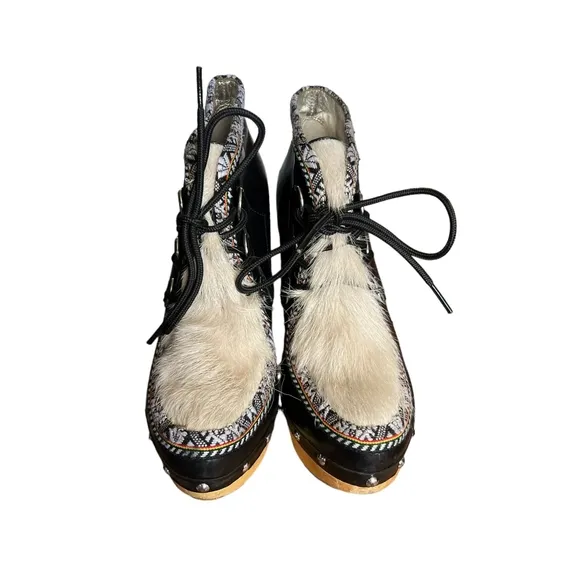 Belle by Sigerson Morrison fur ankle boot Size 8.5